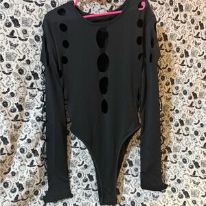 Trendy Women’s Black Bodysuit